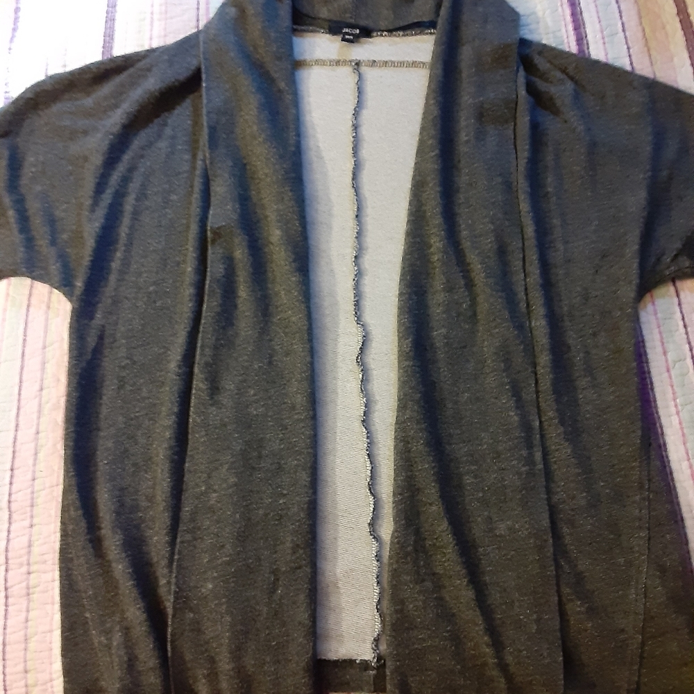Size Xs gray summer short sleeve cardigan sweater - Picture 8 of 16